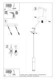 Lampa Wisząca Borgio 1 Czarny SL.0650 Sollux