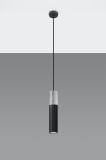 Lampa Wisząca Borgio 1 Czarny SL.0650 Sollux