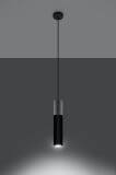 Lampa Wisząca Borgio 1 Czarny SL.0650 Sollux