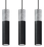Lampa Wisząca Borgio 3 Czarny SL.0652 Sollux