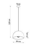 Lampa Wisząca Pablito Szary SL.0847 Sollux