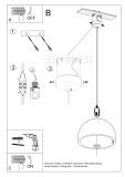 Lampa Wisząca Pablito Szary SL.0847 Sollux