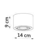 Plafon Basic 1 Beton SL.0881 Sollux