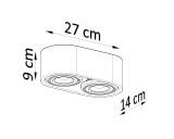 Plafon Basic 2 Beton SL.0882 Sollux