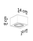 Plafon Quatro 1 Beton SL.0883 Sollux