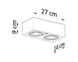 Plafon Quatro 2 Beton SL.0884 Sollux