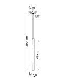 Lampa Wisząca Mozaica 1 Czarny/Chrom SL.0885 Sollux