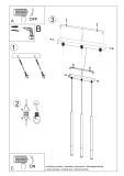 Lampa Wisząca Mozaica 3L Czarny/Miedziany SL.0889 Sollux