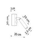 Kinkiet Eyetech 1 Czarny SL.0897 Sollux