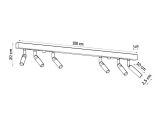 Plafon Eyetech 6 Czarny SL.0901 Sollux