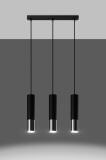 Lampa Wisząca Loopez 3L Czarny/Chrom SL.0942 Sollux