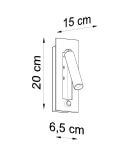 Kinkiet Enif Czarny SL.0956 Sollux