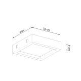 Plafon Riza Beton SL.0995 Sollux