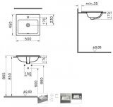 Umywalka S20 5464B003-0001 50x45 Vitra
