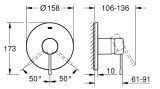 Bateria Essence Brushed Hard Graphite 24168AL1 Grohe