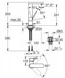 Bateria Umywalkowa, Rozmiar L GROHE Plus 23873003 Grohe