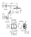 Zestaw Prysznicowy Grohtherm Podtynkowy z Deszczownicą Tempesta 250 34872000 Grohe