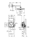 Zestaw Prysznicowy Grohtherm SmartControl Podtynkowy z Deszczownicą Euphoria 260 34867000 Grohe