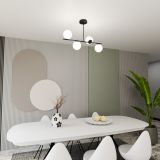Lampa sufitowa BIOR nowoczesna czarna E14 10W LED