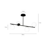 Lampa sufitowa BIOR nowoczesna czarna E14 10W LED