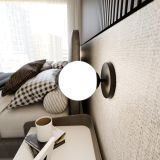 mini: Kinkiet BIOR nowoczesny czarny E14 10W LED (3)