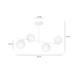 mini: Lampa sufitowa BIOR nowoczesna biała E14 10W LED (5)