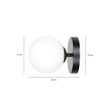 mini: Kinkiet HALLDOR nowoczesny czarny E14 10W LED (7)