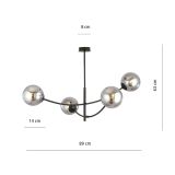mini: Lampa sufitowa HUNTER nowoczesna czarna E14 10W LED (5)