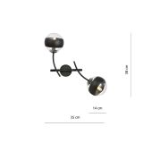 mini: Kinkiet HUNTER nowoczesny czarny E14 10W LED (4)