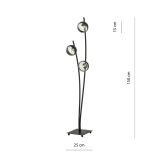 mini: Lampa podłogowa HUNTER nowoczesna czarna E14 10W LED (3)