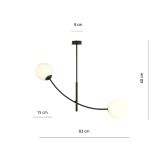 mini: Lampa sufitowa HUNTER nowoczesna czarna E14 10W LED (4)