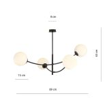 mini: Lampa sufitowa HUNTER nowoczesna czarna E14 10W LED (7)