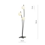 mini: Lampa podłogowa HUNTER nowoczesna czarna E14 10W LED (3)