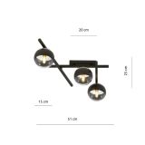 Lampa sufitowa SMART nowoczesna czarna E14 10W LED