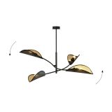 Lampa sufitowa LOTUS nowoczesna czarna E14 10W LED