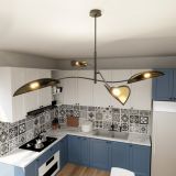 Lampa sufitowa LOTUS nowoczesna czarna E14 10W LED