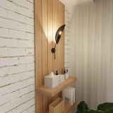 mini: Kinkiet LOTUS nowoczesny czarny E14 10W LED (4)
