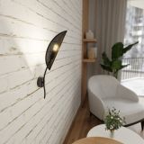 mini: Kinkiet LOTUS nowoczesny czarny E14 10W LED (5)