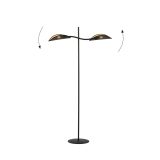 mini: Lampa podłogowa LOTUS nowoczesna czarna E14 10W LED (3)