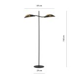 mini: Lampa podłogowa LOTUS nowoczesna czarna E14 10W LED (4)