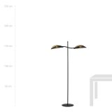 mini: Lampa podłogowa LOTUS nowoczesna czarna E14 10W LED (5)