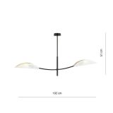 mini: Lampa sufitowa LOTUS nowoczesna czarna E14 10W LED (6)