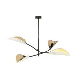 mini: Lampa sufitowa LOTUS nowoczesna czarna E14 10W LED (2)