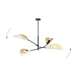 mini: Lampa sufitowa LOTUS nowoczesna czarna E14 10W LED (3)