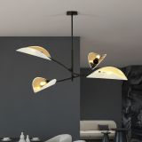 mini: Lampa sufitowa LOTUS nowoczesna czarna E14 10W LED (4)