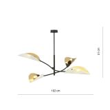 mini: Lampa sufitowa LOTUS nowoczesna czarna E14 10W LED (6)