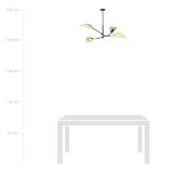 mini: Lampa sufitowa LOTUS nowoczesna czarna E14 10W LED (7)