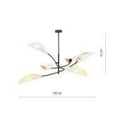 mini: Lampa sufitowa LOTUS nowoczesna czarna E14 10W LED (6)