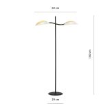 mini: Lampa podłogowa LOTUS nowoczesna czarna E14 10W LED (4)