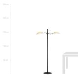 mini: Lampa podłogowa LOTUS nowoczesna czarna E14 10W LED (5)